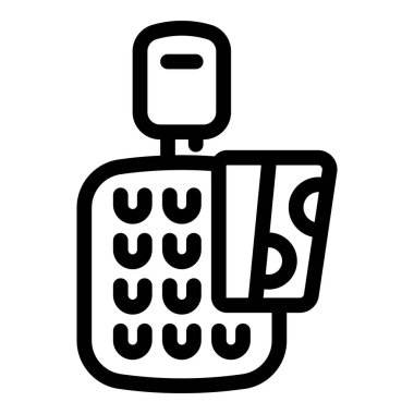 Ödeme için kredi kartı bir pos terminaline yerleştiriliyor