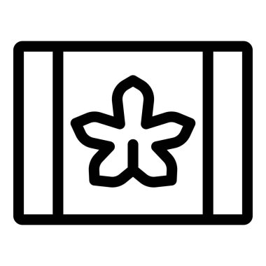 Bitki taşıma hizmeti için kutuda büyüyen kare çiçek simgesi