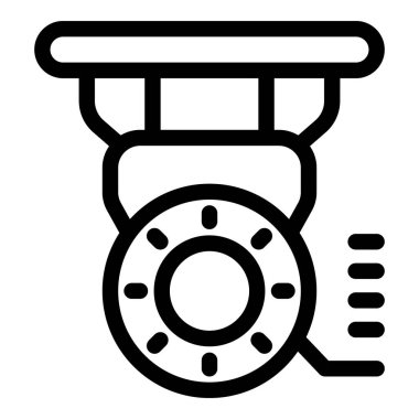 Profesyonel stüdyo aydınlatma ekipmanları tavandan sarkıyor, aşağıdaki alanı aydınlatıyor.