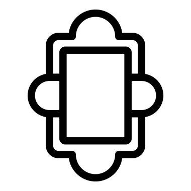 Çerçeve oluşturan çember ve yay içeren siyah taslak rozeti birçok tasarım projesi için uygundur