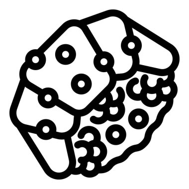 Basit bir vektör ikonu edamame fasulyesi sunuyor, popüler bir Japon aperatifi.