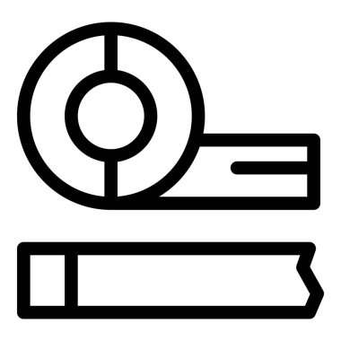 Yapıştırıcı bant dağıtıcısı boş bir etiket gösteriyor, markanızı veya ambalaj tasarımınızı göstermek için mükemmel