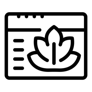 Nilüfer çiçeği logosuna sahip bir web sitesinin çizgi sanat ikonu, büyümeyi ve başarıyı simgeliyor.