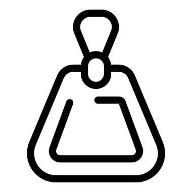 Bir kettlebell ağırlığının basit siyah taslak simgesi, fitness ve egzersiz projeleri için mükemmel