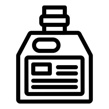 Web siteleri ve soğutma sistemleriyle ilgili uygulamalar için ideal bir klima birimini temsil eden siyah ana hatlı simge