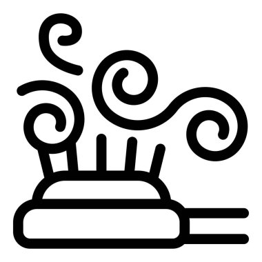 Elektrikli saç düzleştirici, saç bakımı ve şekillendirme için tasarlanmış buhar çıkarıyor.