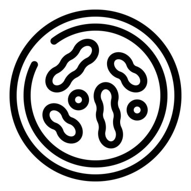 Büyüyen bakteriler, mikrobiyoloji konsepti, laboratuvar analizi veya tıbbi araştırma içeren petri kabı