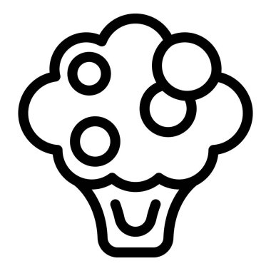 Sağlıklı bir sebze oluşturan brokoli çiçeklerinin simgesi.