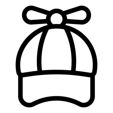 Üzerinde pervane olan basit bir bebek şapkası simgesi