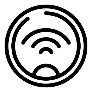 Navigasyon için wi fi kullanan akıllı bir robot elektrik süpürgesinin simgesi