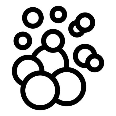 Havada yüzen sabun köpüklerinin basit vektör simgesi, temizliği veya hijyeni temsil etmek için mükemmel.