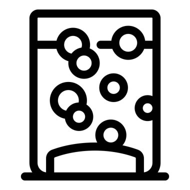 Bilimsel bir deneyi temsil eden kaynayan bir kimyasal maddeyle laboratuvar şişesinin ana hatları.