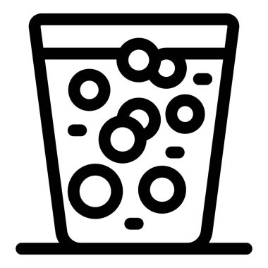 Kabarcıklı bir bardak suyun basit ama ferahlatıcı görüntüsü, sağlık, su ve susuzluğu temsil etmek için mükemmeldir.