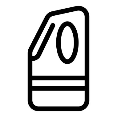 Çamaşır deterjanı kabının simgesi. Temizlik malzemelerini temsil etmek için ideal.