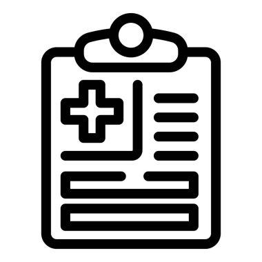 Tıbbi geçmiş formu bir çapraz simge ve boş satırlar gösteriyor, hasta bilgilerini temsil ediyor