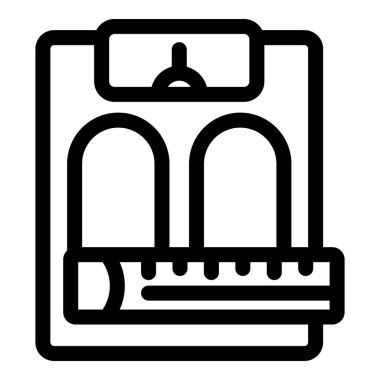 Banyo ölçekli ikon kilo verme yolculuğunu temsil ediyor, ilerlemeyi ve sağlık hedeflerini sembolize etmek için bir ölçü bandı ekliyor