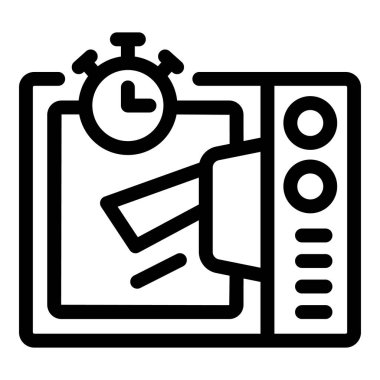 Mikrodalga fırın yemek pişirirken, zamanlayıcı kalan zamanı gösteriyor.