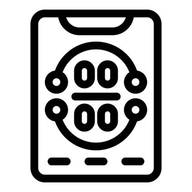 Göz testi grafiği gösteren akıllı telefon, online göz testi konsepti