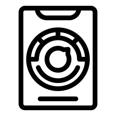 Ekranda yükleme sembolü olan akıllı telefonun minimalist simgesi