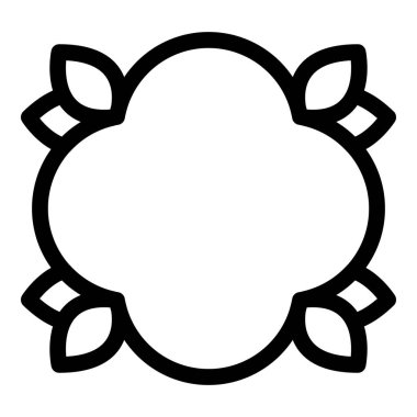 Boş yaprakları olan yuvarlak çiçek çerçevesi, düğün davetiyeleri veya tebrik kartları için mükemmel.