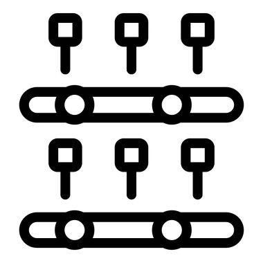 Ayarların minimalist simgesi kaydıracı, seçenekleri sembolize etme, özelleştirme ve kullanıcı arayüzü ögeleri