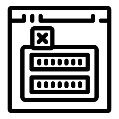 Sunucu hata iletisini gösteren web sitesi çapraz işaret simgesi, sunucu hatası kavramı