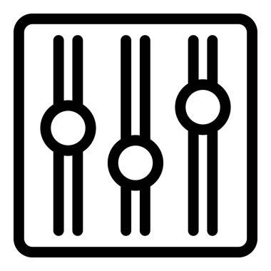 Ses kontrol panelinin basit vektör simgesi, ses ayarlama ve karıştırma için mükemmel