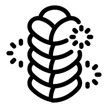 Yahudi Sebt Günü için süslenmiş geleneksel desenli bir Challah ekmeğinin simgesi.