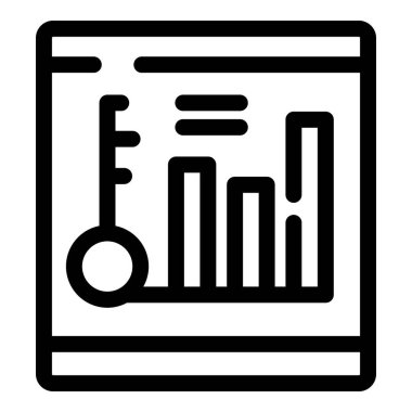 Sıcaklık ve çubuk grafiklerini gösteren bir hava durumu uygulamasının basit simgesi, hava tahmini için mükemmel