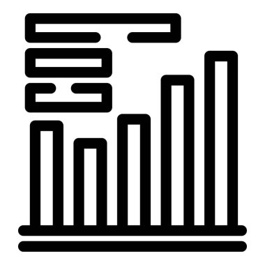 Üzerinde veri işleme olan büyüyen bir tabloyu temsil eden basit bir vektör simgesi