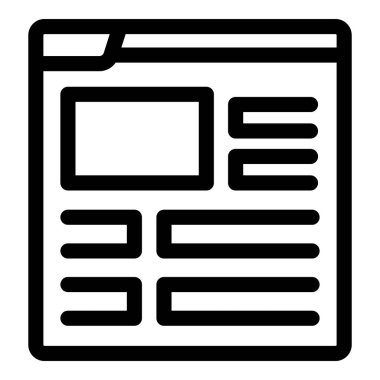 İçerik blokları ile tasarlanan bir web sayfasının basit simgesi