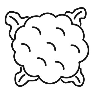 Karnabaharın basit çizimi, yapraklı, beyaz bir arka planda izole edilmiş.