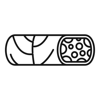 Küba purosu uygulamalar ve web siteleri için iç hat simgesini gösteriyor