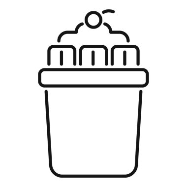 Buz dolu buz kovası çizimi, şampanya şişesinin soğutulmasına hazırlanmak.