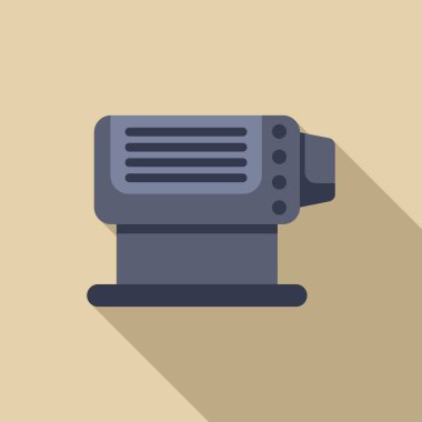 Açık kahverengi arka planda uzun gölgesi olan elektrikli ahşap işçiliği makinesi.