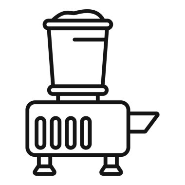 Mutfakta et işleyen elektrikli et öğütücüsünün simgesi