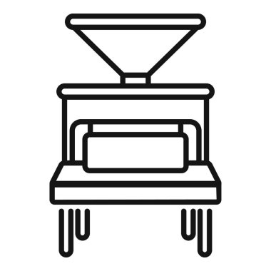 Bu simge gıda üretiminde kullanılan tahıl işleme makinesini temsil ediyor