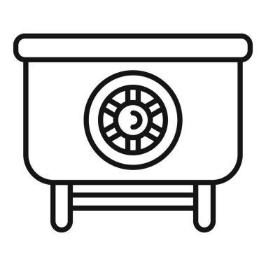 Para güvenliği simgesi, özet tarzı, bankacılık güvenliği ve mali tasarrufları temsil eden