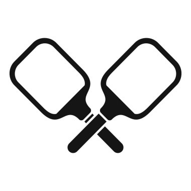 İki çapraz plaj tenis raketini temsil eden basit simge logosu.