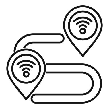 Akıllı telefon ve dizüstü bilgisayar kullanıcıları için ücretsiz internet bağlantısını gösteren genel wifi bölgesi haritası konumu