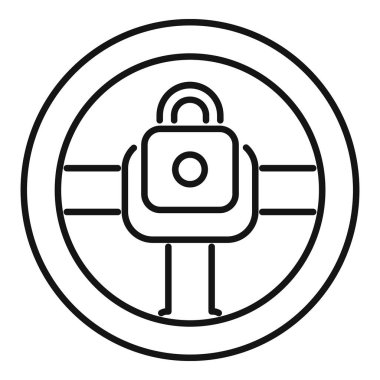 Bu simge, dijital bilgi ve sistemlerin korunmasında siber güvenliğin önemini vurgulayan güvenli bir bağlantıyı temsil etmektedir