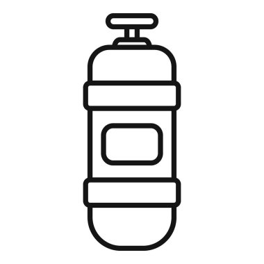 Propan, bütan ya da oksijen tüpünü temsil eden basit bir gaz silindiri simgesi.