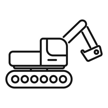 İşte bir kazıcıyı temsil eden minimalist çizgi çizimi