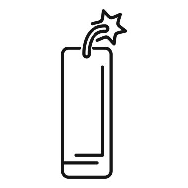 Yanmış bir dinamit çubuğunun doğrusal simgesi, tehlike ve patlamanın özünü yakalıyor.