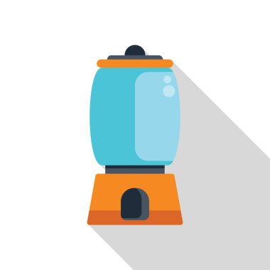 Çiklet makinesi şeffaf bir cam kapta renkli şeker dağıtıyor.