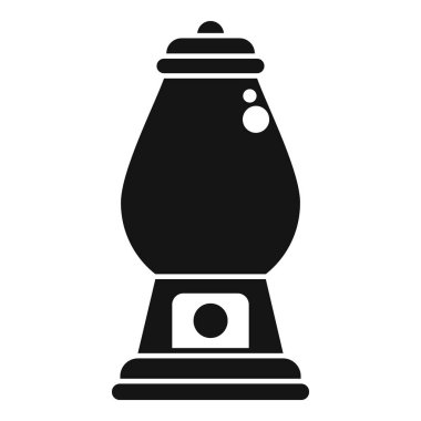 Renkli şeker dağıtan bir sakız makinesinin basit vektör simgesi