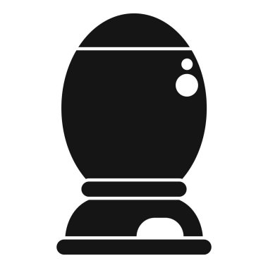 Bir nemlendirici için siyah katı simge, bir odadaki nemi artıran küçük bir aygıt