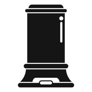 Modern ofis su soğutucusunun soğuk ve sıcak suyla basit bir vektör simgesi