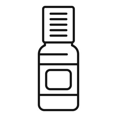 Tıbbi şişenin basit vektörü, sağlık, ilaç veya ilaç temalarını temsil etmek için birebirdir.