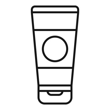 Cilt bakımı için basit bir krem tüpü simgesi ya da güzellik endüstrisini temsil eden bir makyaj malzemesi.